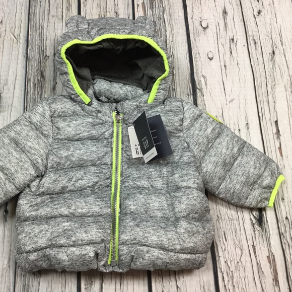 Gap Boys 0-6 Month Coat Coldcontrol Gray Neon - Picture 1 of 7